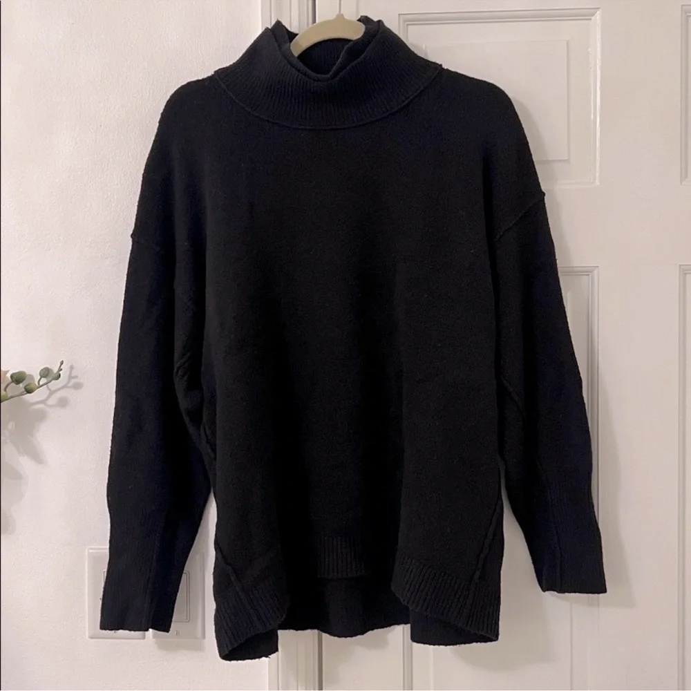 Free People Afterglow Tunic Sweater Black XS